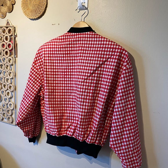 Mossino massimo small red checkered cotton/ polyester lightweight bomber jacket… - Picture 5 of 6